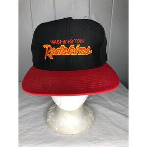 Vintage 90s Washington Redskins Script NFL D line boot Snapback Cap Hat